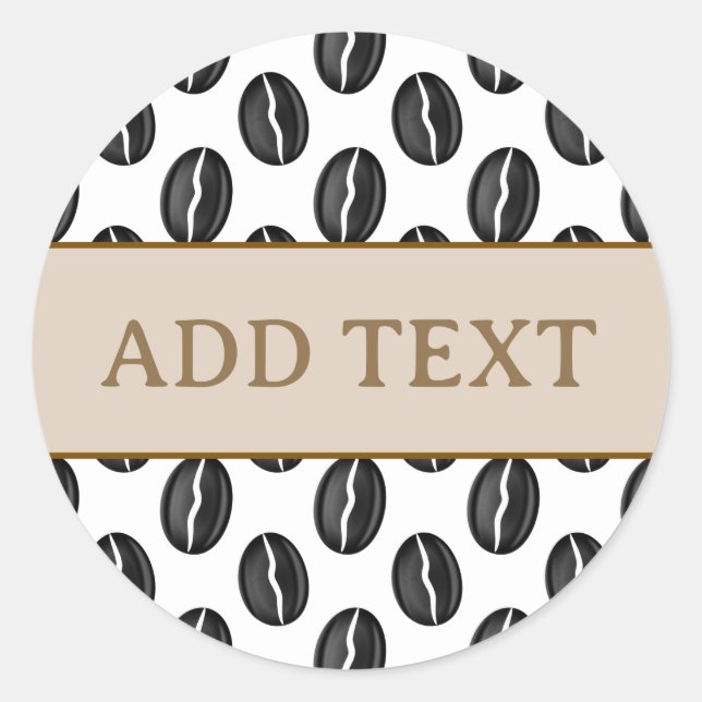Adesivo Redondo Feijões de café (Frente)