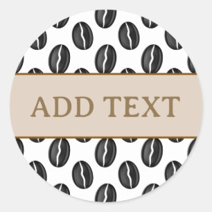Adesivo Redondo Feijões de café