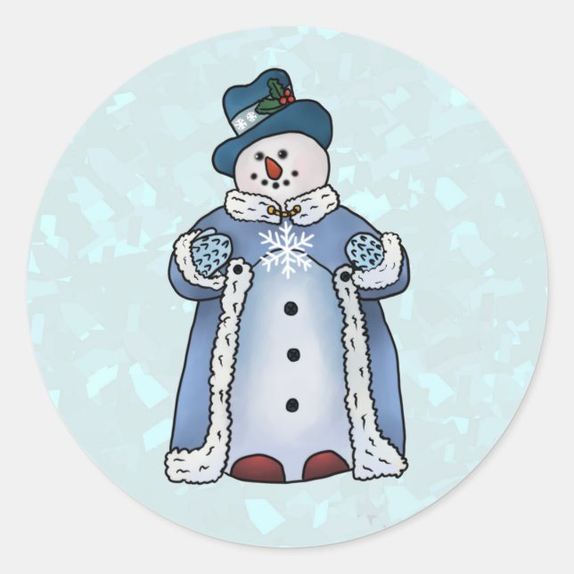 Adesivo Redondo Feiner Schneemann (Frente)