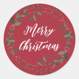 Adesivo Redondo Feira de Natal Personalizada Feira de Feliz Natal