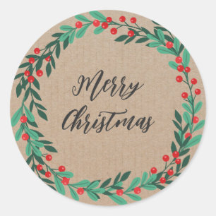 Adesivo Redondo Feira de Natal Personalizada Feira de Feliz Natal