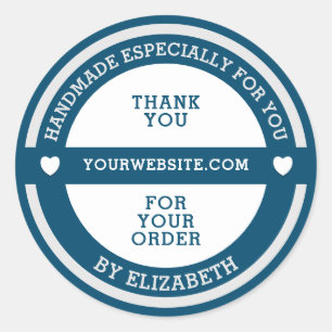 Adesivo Redondo Feita à mão especialmente para você
