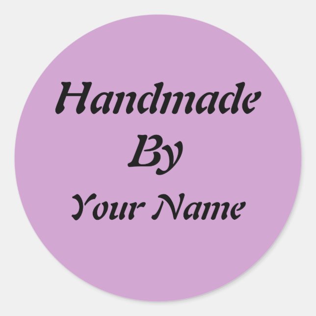 Adesivo Redondo Feita à mão por Modelo (Frente)