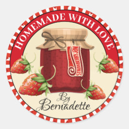 Adesivo Redondo Feita À Mão Por Vinheta