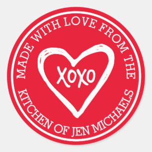 Adesivo Redondo Feita Com Amor De