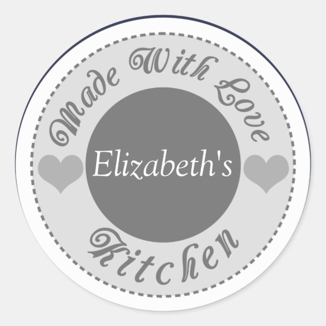 Adesivo Redondo Feita Com Autocolantes Personalizados (Frente)