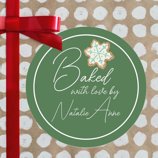 Adesivo Redondo Feita com Love Cookie (Criador carregado)