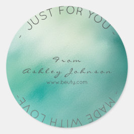 Adesivo Redondo Feita Com Vidro De Vidro De Teto Verde