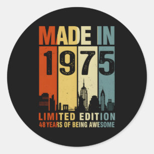 Adesivo Redondo Feita Em 1975 48 Anos De Esforço