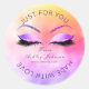 Adesivo Redondo Feita Por Glitter Lashes Belo Glam Maquiagem Rosa (Frente)