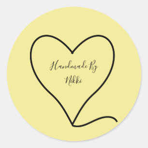 Adesivo Redondo Feitas À Mão Por Vinhetas