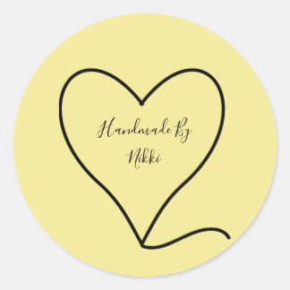 Adesivo Redondo Feitas À Mão Por Vinhetas