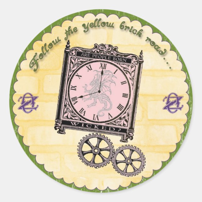 Adesivo Redondo Feiticeiro Wicked do Partido Oz (Frente)