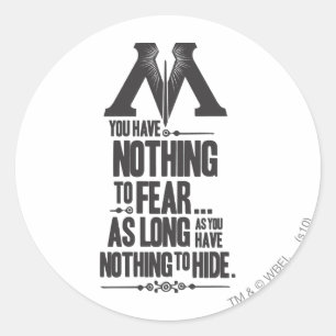 Adesivo Redondo Feitiço de Harry Potter   Propaganda do Ministério