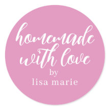 Feito à Mão com Amor Presente Personalizado Rosa F