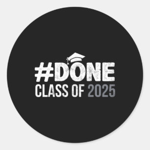 Adesivo Redondo Feito Cl De 2025 - Mais velho 2025 Graduação 25