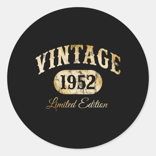 Adesivo Redondo Feito Em 1952 (Frente)