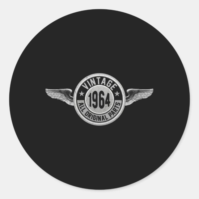 Adesivo Redondo Feito Em 1964 (Frente)