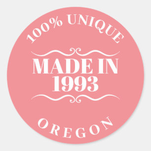 Adesivo Redondo Feito em 1993