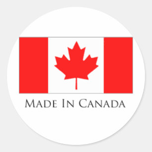 Adesivo Redondo Feito em Canadá