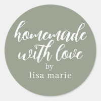 Feito em Casa com Amor Presente Personalizado Verd