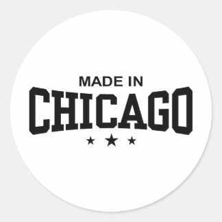 Adesivo Redondo Feito em Chicago