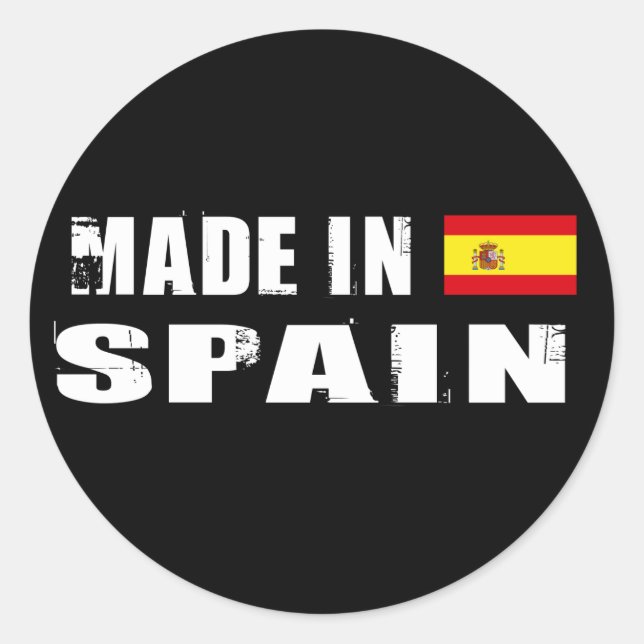 Adesivo Redondo Feito em Espanha (Frente)
