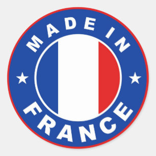 Adesivo Redondo feito em frança com o carimbo redondo com o rótulo