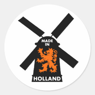 Adesivo Redondo Feito em Holland