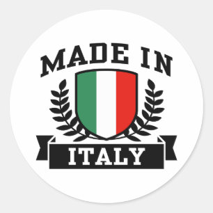 Adesivo Redondo Feito em Italia