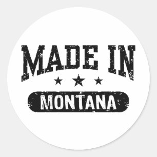 Adesivo Redondo Feito em Montana