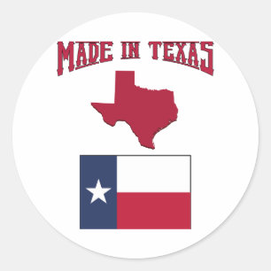 Adesivo Redondo Feito em Texas
