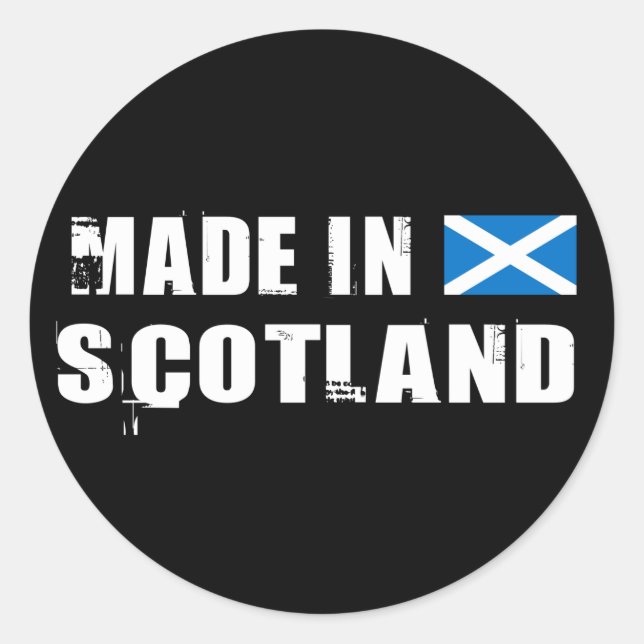Adesivo Redondo Feito na Escócia (Frente)
