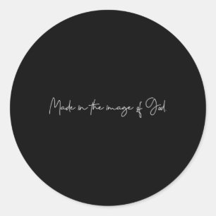 Adesivo Redondo Feito Na Imagem De Deus Manuscrito