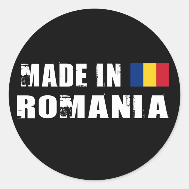 Adesivo Redondo Feito na Romênia (Frente)