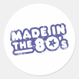 Adesivo Redondo Feito no anos 80