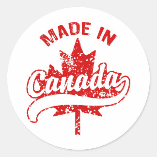 Adesivo Redondo Feito no Canadá
