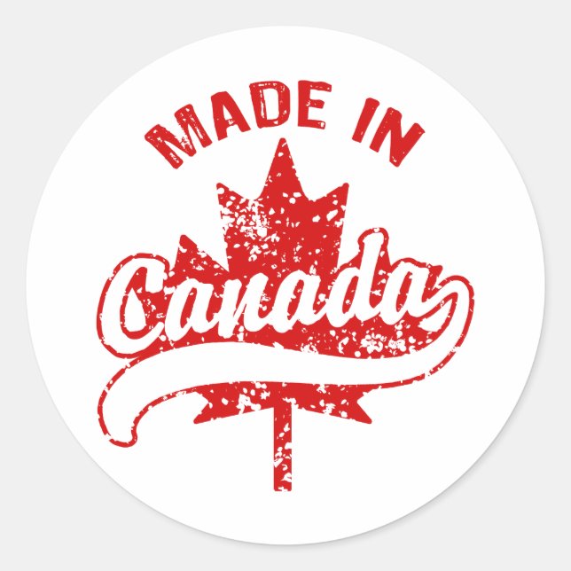 Adesivo Redondo Feito no Canadá (Frente)