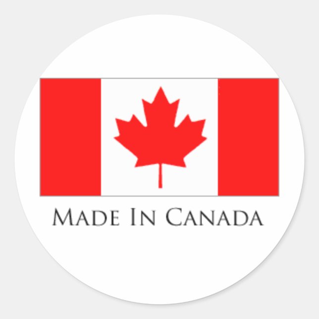 Adesivo Redondo Feito no Canadá (Frente)
