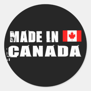 Adesivo Redondo Feito no Canadá