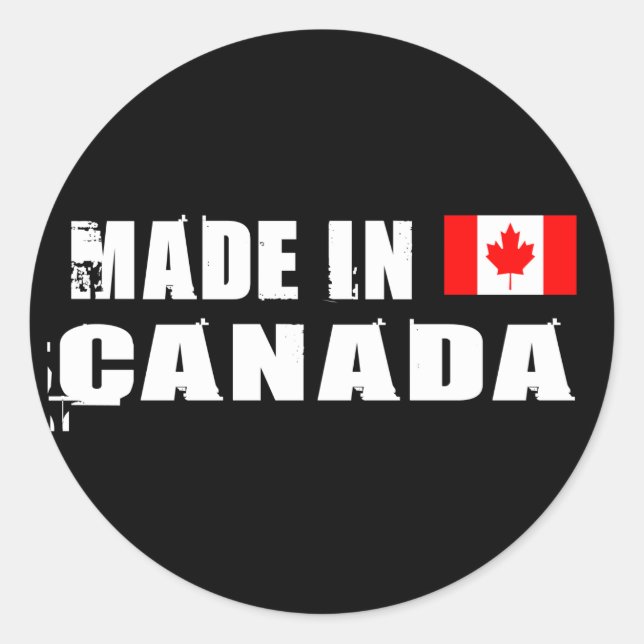 Adesivo Redondo Feito no Canadá (Frente)