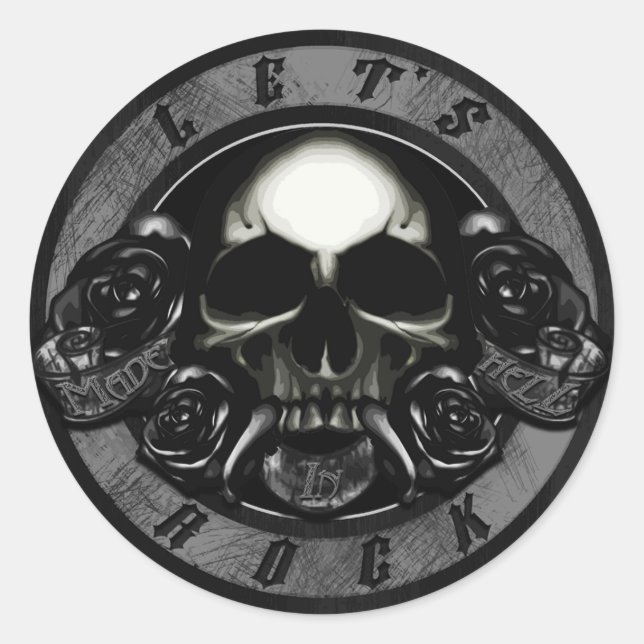 Adesivo Redondo Feito no Inferno (Frente)