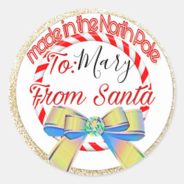 Adesivo Redondo Feito no Natal do Polo Norte