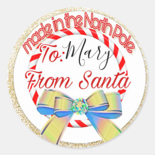 Adesivo Redondo Feito no Natal do Polo Norte