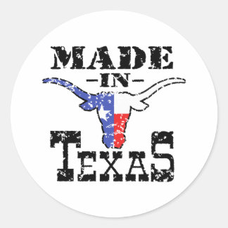 Adesivo Redondo Feito no Texas