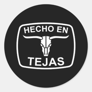 Adesivo Redondo Feito no Texas Sticker
