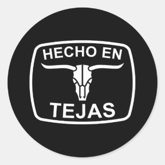 Adesivo Redondo Feito no Texas Sticker