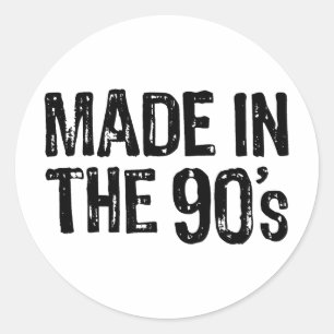 Adesivo Redondo Feito nos anos 90