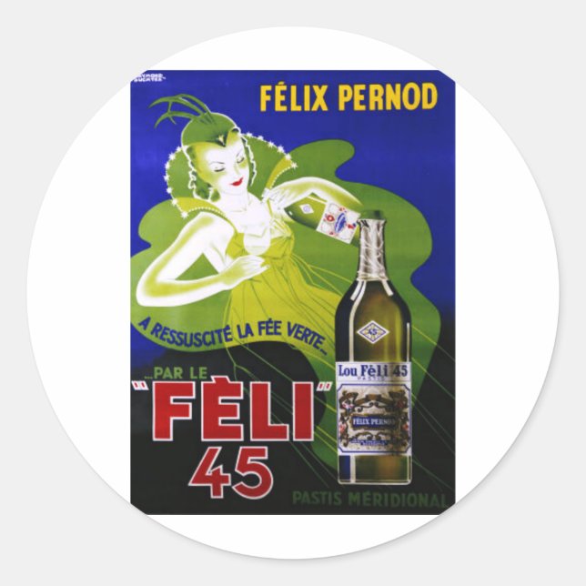 ADESIVO REDONDO FELI 45 ABSINTHE (Frente)