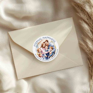 Adesivo Redondo Felicidade Eterna para Crianças e Adultos